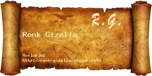 Renk Gizella névjegykártya